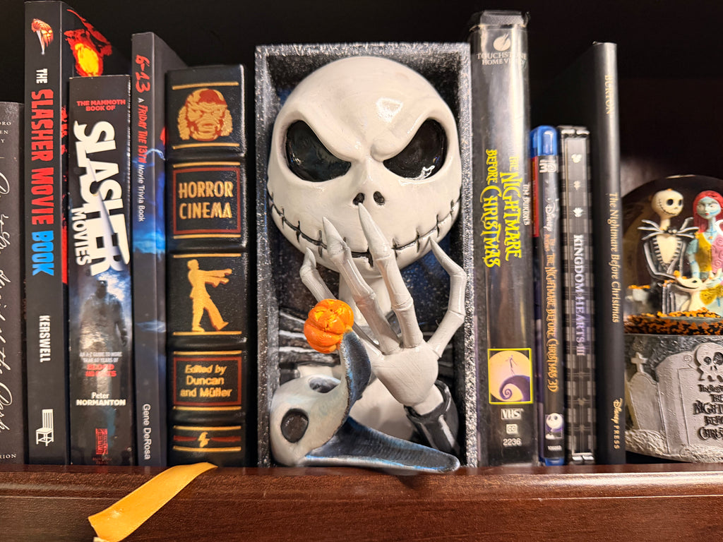 Jack Skellington Book Nook – Hand-Painted 3D Printed Display