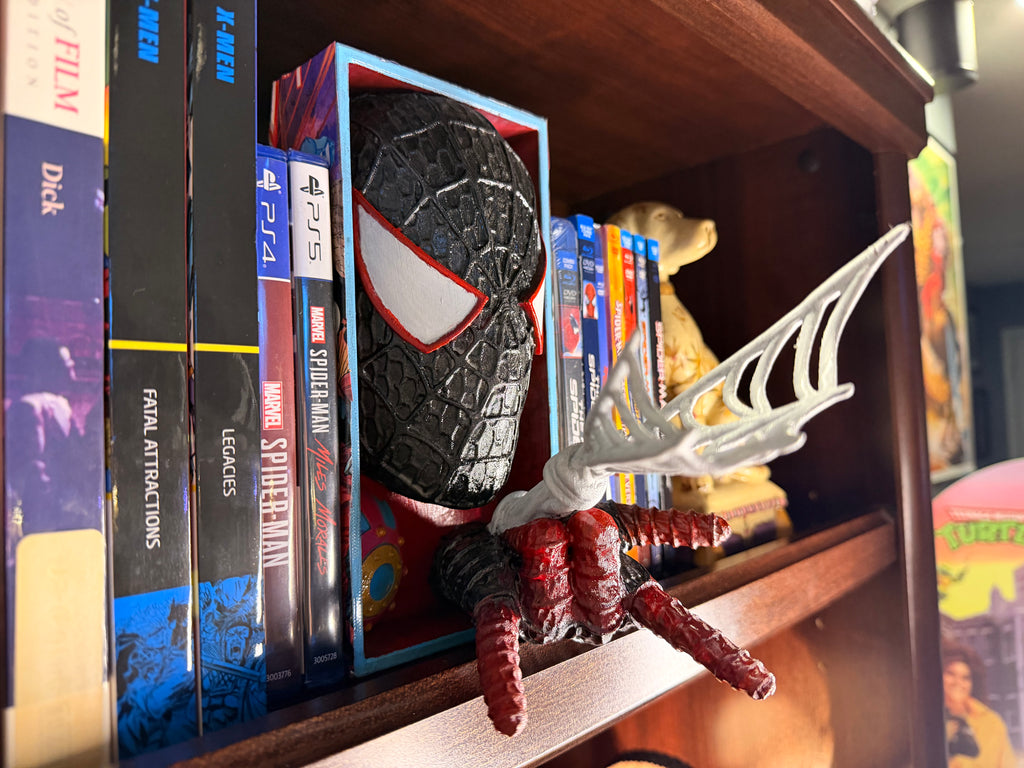 Miles Morales Spider-Man Book Nook – Hand-Painted 3D Printed Display