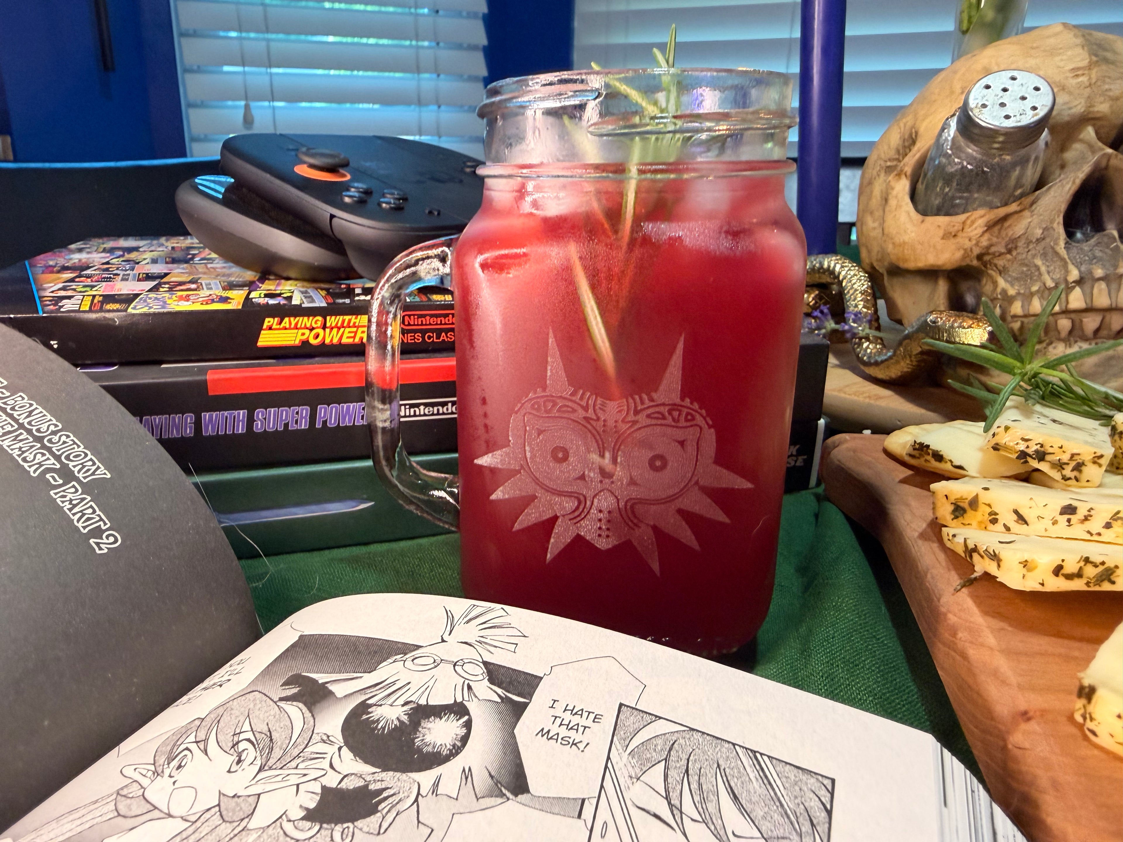 Majora’s Mask Mason Jar Glass – “You’ve Met With a Terrible Fate…”