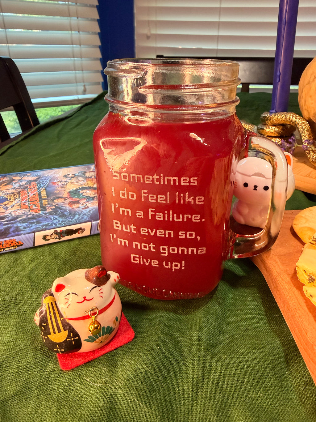 Deku-Inspired Mason Jar Glass – Go Beyond, Plus Ultra!