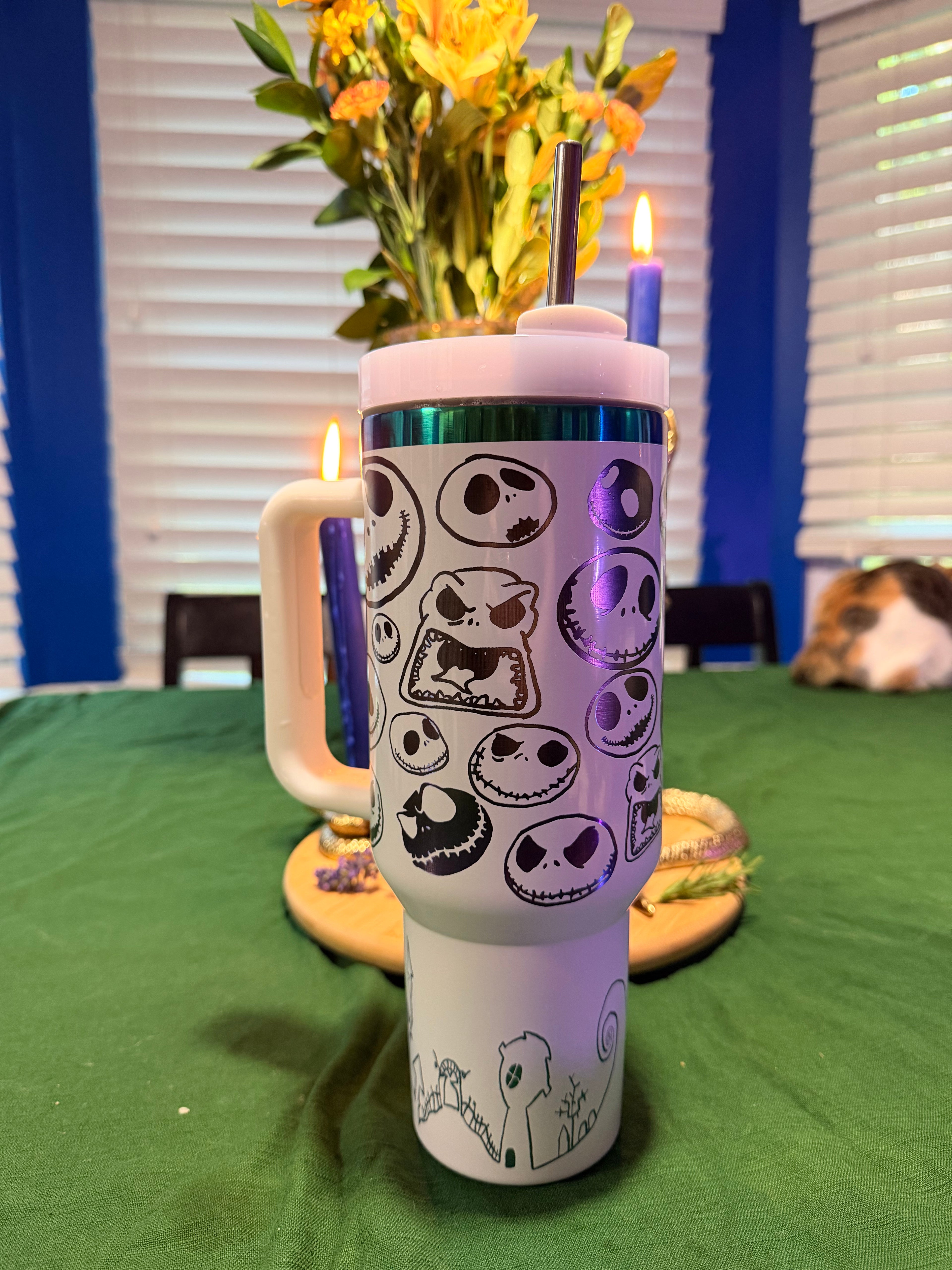 Jack Skellington 40oz Tumbler – Sippin’ in Spooky Style