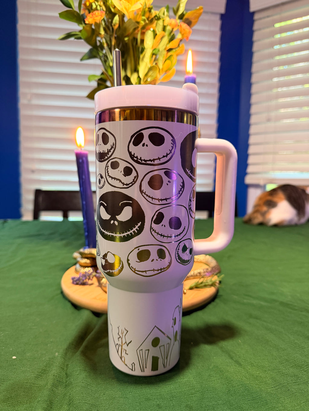 Jack Skellington 40oz Tumbler – Sippin’ in Spooky Style