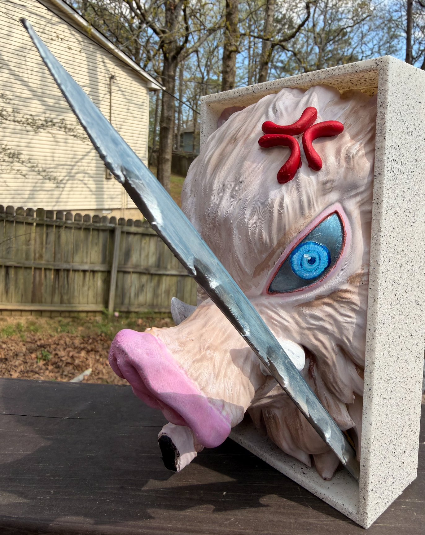 Inoske Boar Head Wall Mountable Manga Nook