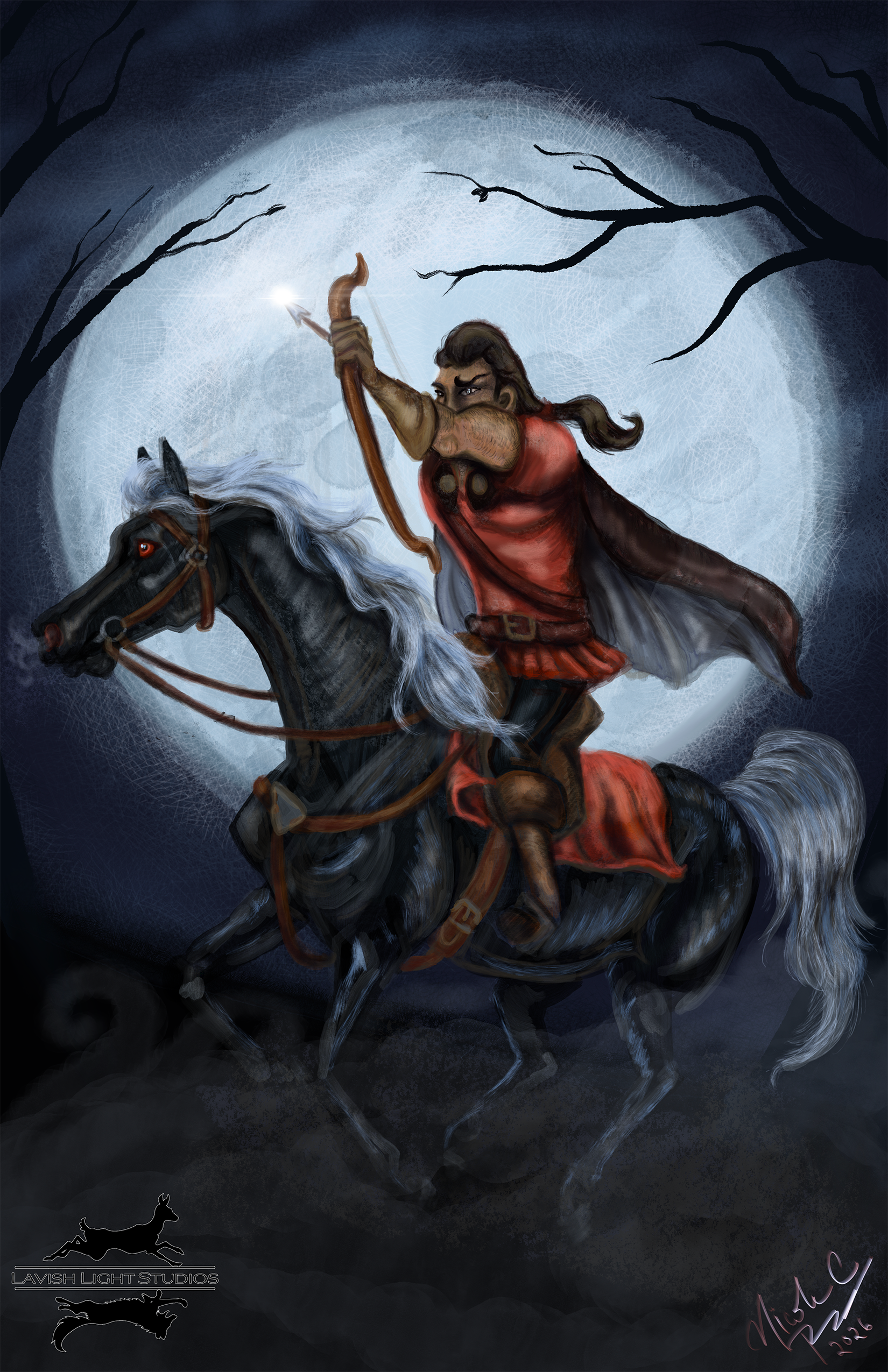 Gaston by Moonlight Print